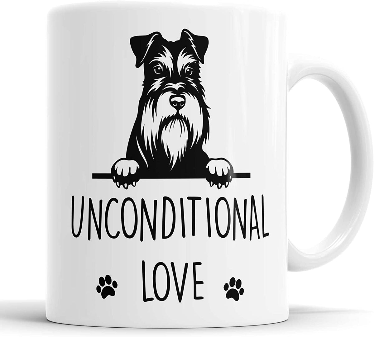 Sottobicchiere Quadrato Con Scritta 'Keep Calm And Hug Miniature Schnauzer' – Finitura Lucida – MDF Rigido 9x9 Cm – Regalo Per Amanti Dei Cani