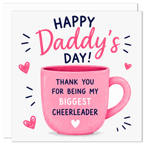 Happy Daddy’s Day Card From Daughter – Cute Father’s Day Greeting Card for Daddy | Blank Inside | Made in Britain UK