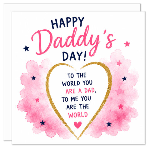 Happy Daddy’s Day Card – Cute Father’s Day Card From Daughter | Luxury Made In Britain Greeting Card For Daddy