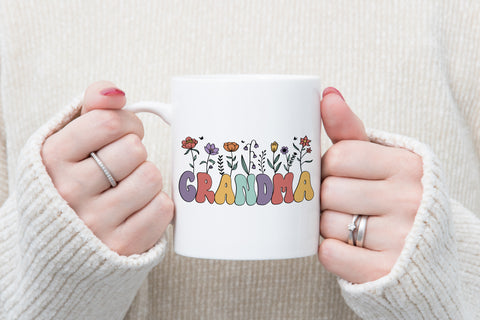 Grandma Floral Mug