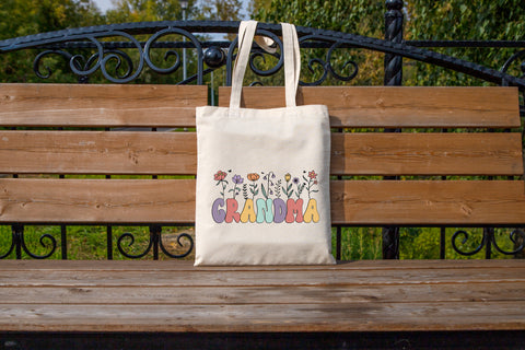 Grandma Floral Tote Bag