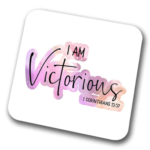 I Am Victorious - 1 Corinthians Coaster
