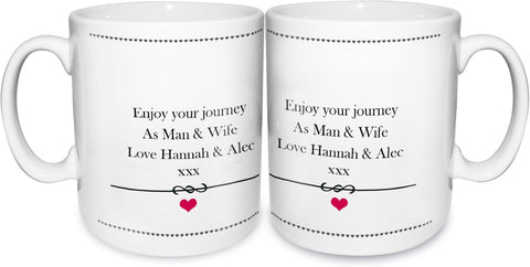 Personalised Mr & Mrs Mug Set