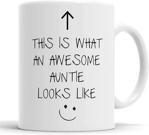 This is What an Awesome Auntie Looks Like B&W Mug