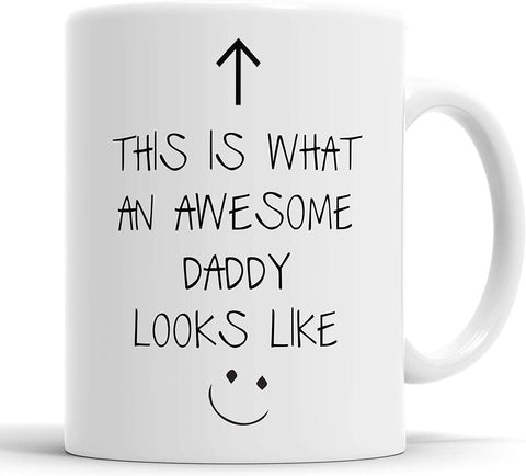 This is What an Awesome Daddy Looks Like B&W Mug