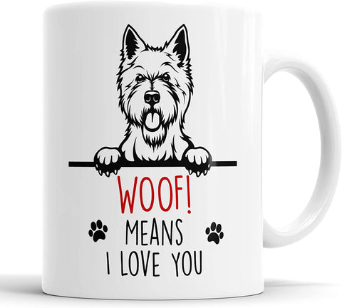 Westie Woof Means I Love You Mug