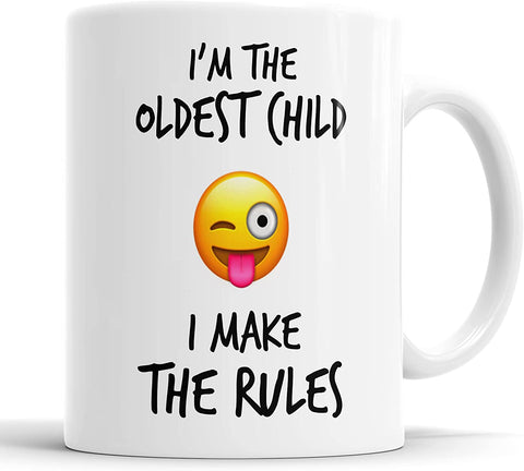I'm The Oldest Child Brother Sister Emoji Smiley Mug