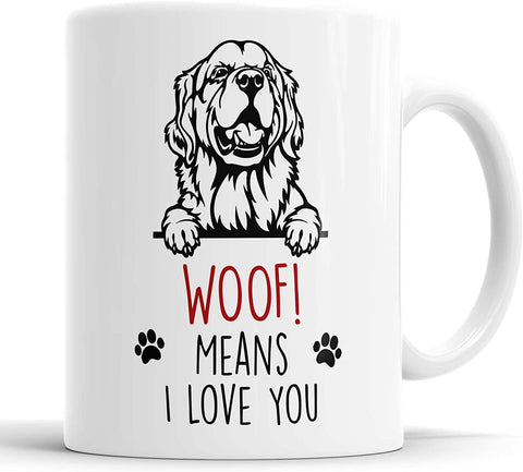 Golden Retriever Woof Means I Love You Mug