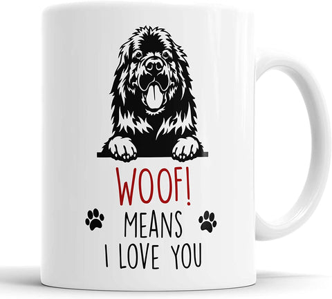 Newfoundland Woof Means I Love You Mug