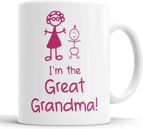 I'm The Great Grandma Mug Girls Stick Person