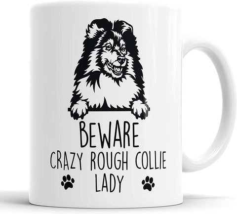 Crazy Rough Collie Lady Mug