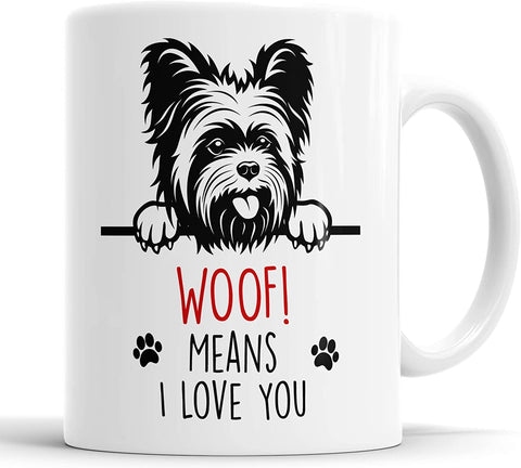 Yorkie Woof Means I Love You Mug