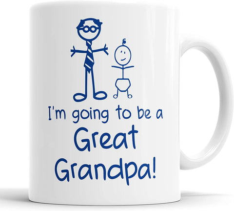 I'm Going to Be A Great Grandpa Mug Boys Stick Person
