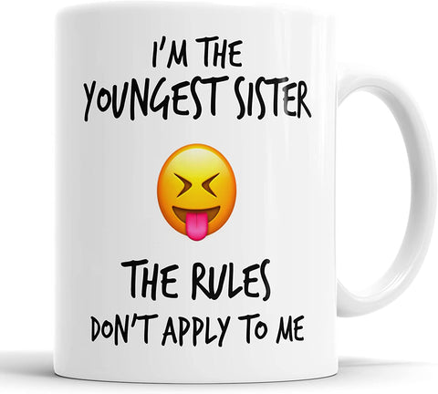I'm The Youngest Sister Emoji Smiley Mug