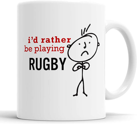 Mens I'd Rather Be Playing Rugby Mug