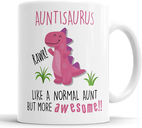 Auntisaurus Mug Auntie Dinosaur