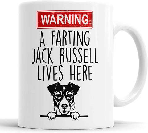 Jack Russell Warning A Farting Lives Here Mug