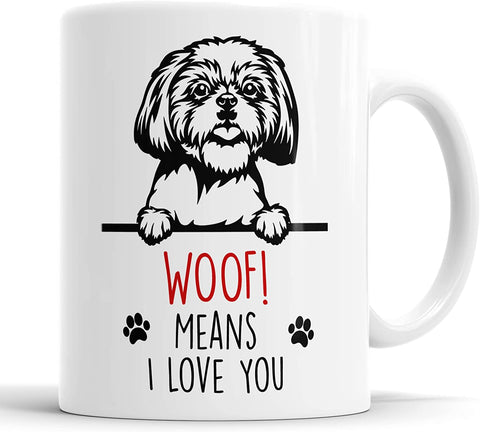 Shih Tzu Woof Means I Love You Mug