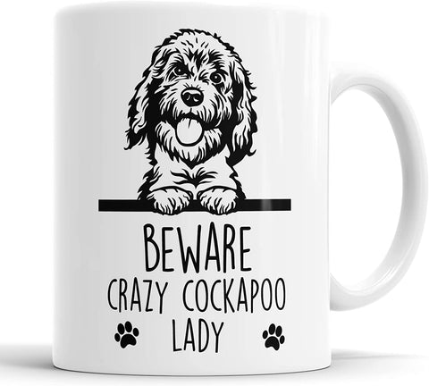 Cockapoo Beware Crazy Cockapoo Lady Mug