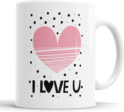 I Love You Pink Heart Mug