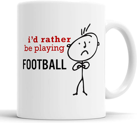 Mens I'd Rather Be Playing Football Mug