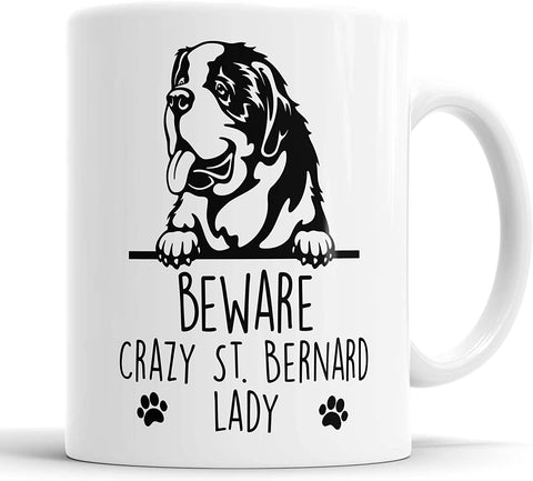 Crazy St Bernard Lady Mug