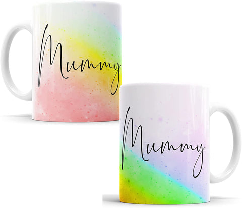 Mummy and Mummy Watercolour Mug Set
