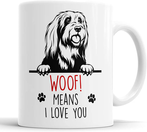 Bearded Collie Woof Means I Love You Mug