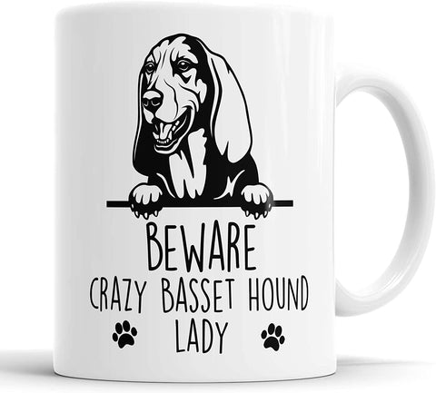 Basset Hound Mug Crazy Basset Hound Lady Mug