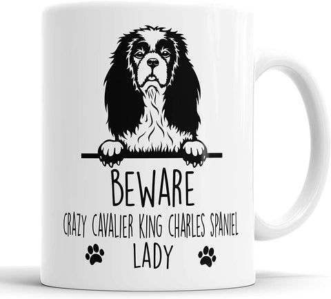 Crazy Cavalier King Charles Spaniel Lady Mug