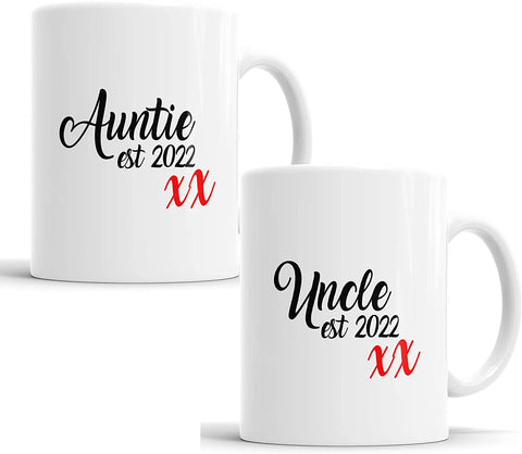 New Auntie New Uncle 2022 Mug Set