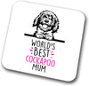 Cockapoo World's Best Mum Coaster Dog Mum Cockapoo MumFriend Funny Gift for Birthday Christmas, Cockapoo Coaster