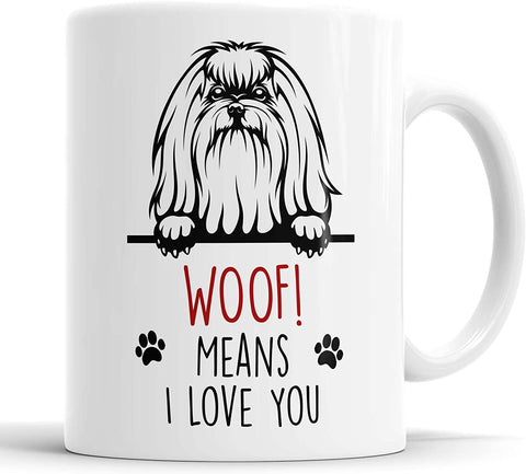 Maltese Woof Means I Love You Mug