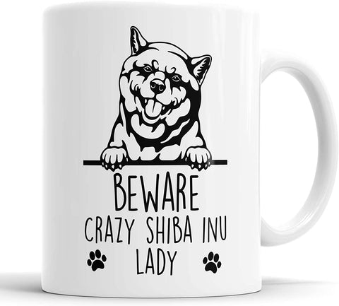 Crazy Shiba Inu Lady Mug