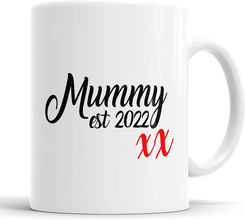 Mummy Est 2022 With Kisses Mug