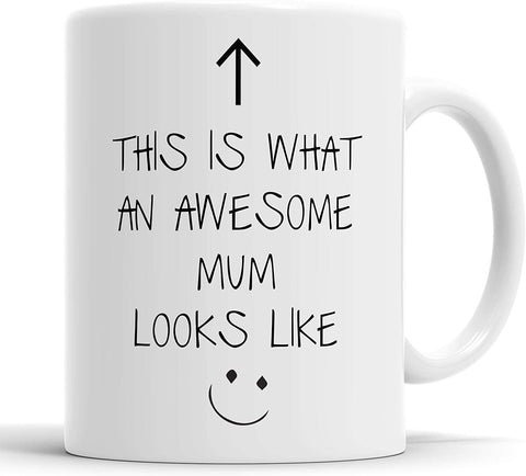 This is What an Awesome Mum Looks Like B&W Mug
