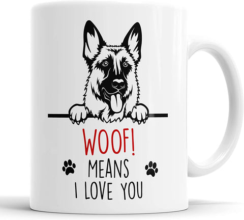 German Shepherd Woof Means I Love You Mug