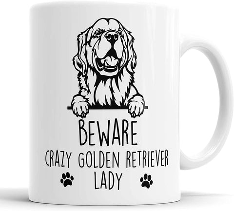 Crazy Golden Retriever Lady Mug