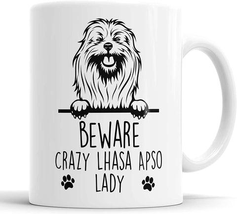 Crazy Lhasa Apso Lady Mug