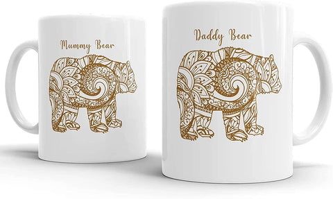 Mummy Bear Mug, Daddy Bear Mug Set