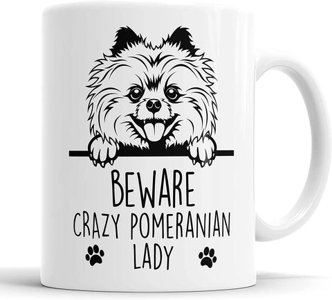 Crazy Pomeranien Lady Mug