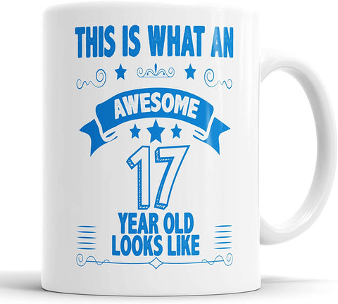 This is What an Awesome 17 Year Old Looks Like Mug  (Blue)