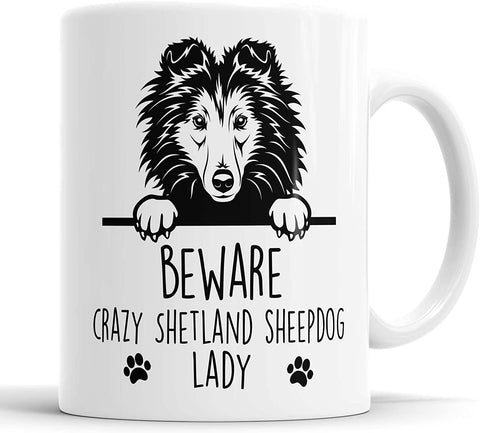 Crazy Shetland Sheepdog Lady Mug