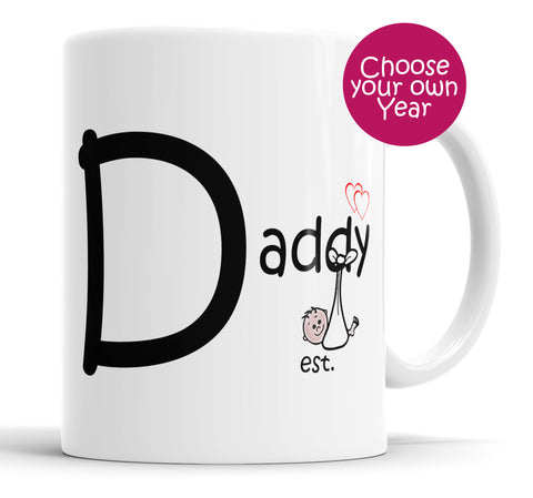 Personalised Mummy and Daddy Mug Set - Choose Your Own Year