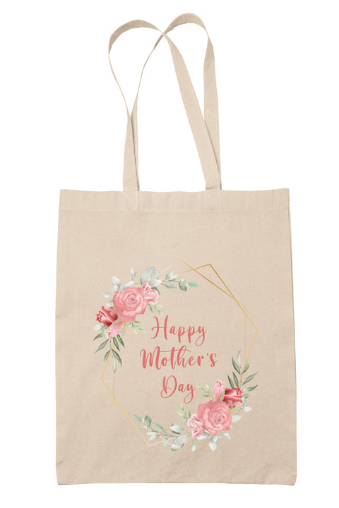 Floral Border Happy Mother's Day Tote Bag