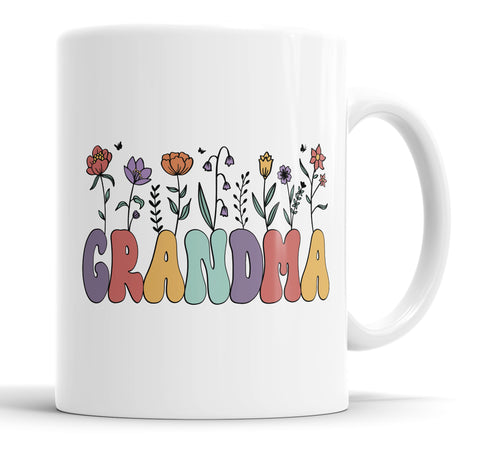 Grandma Floral Mug