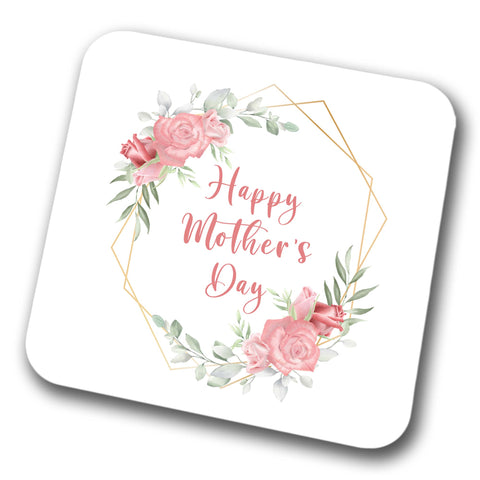 Floral Border Happy Mother's Day Coaster