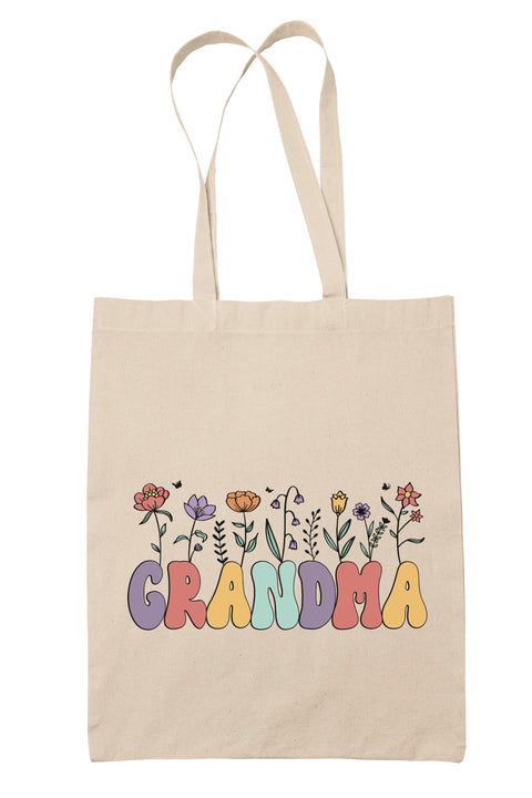 Grandma Floral Tote Bag